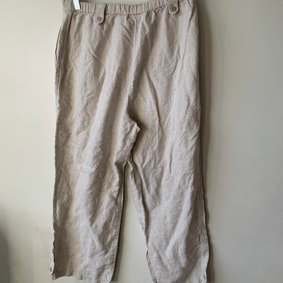 Liz claiborne off white cream loose fitting lightweight pants - Picture 7 of 7